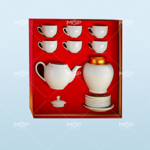 Giftset bộ trà và hũ trà gốm sứ