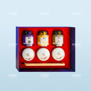 Giftset bộ 3 hũ mứt và 3 hộp mứt