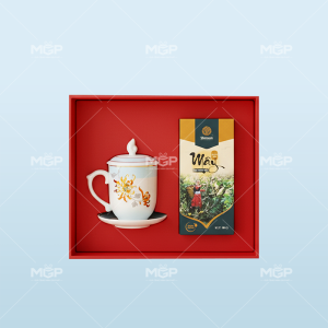 Set ly sứ cao cấp kèm hộp trà sang trọng
