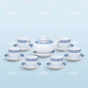 Set trà minh nguyệt họa tiết hạc xanh