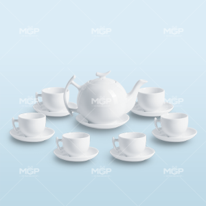 Set bình trà bưởi cành trắng thanh nhã
