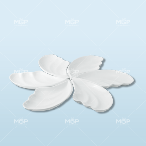 Bộ đĩa sứ dáng cánh tiên sang trọng