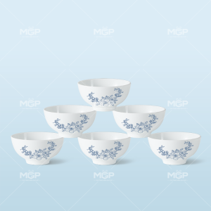 Bộ 6 chén họa tiết tuyết mai thanh nhã
