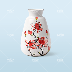 Lọ hoa vẽ cẩm chướng