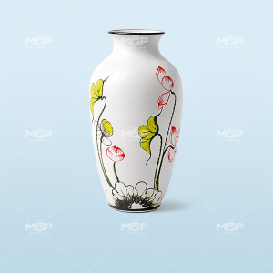Lọ hoa sen hồng gốm sứ Bát Tràng